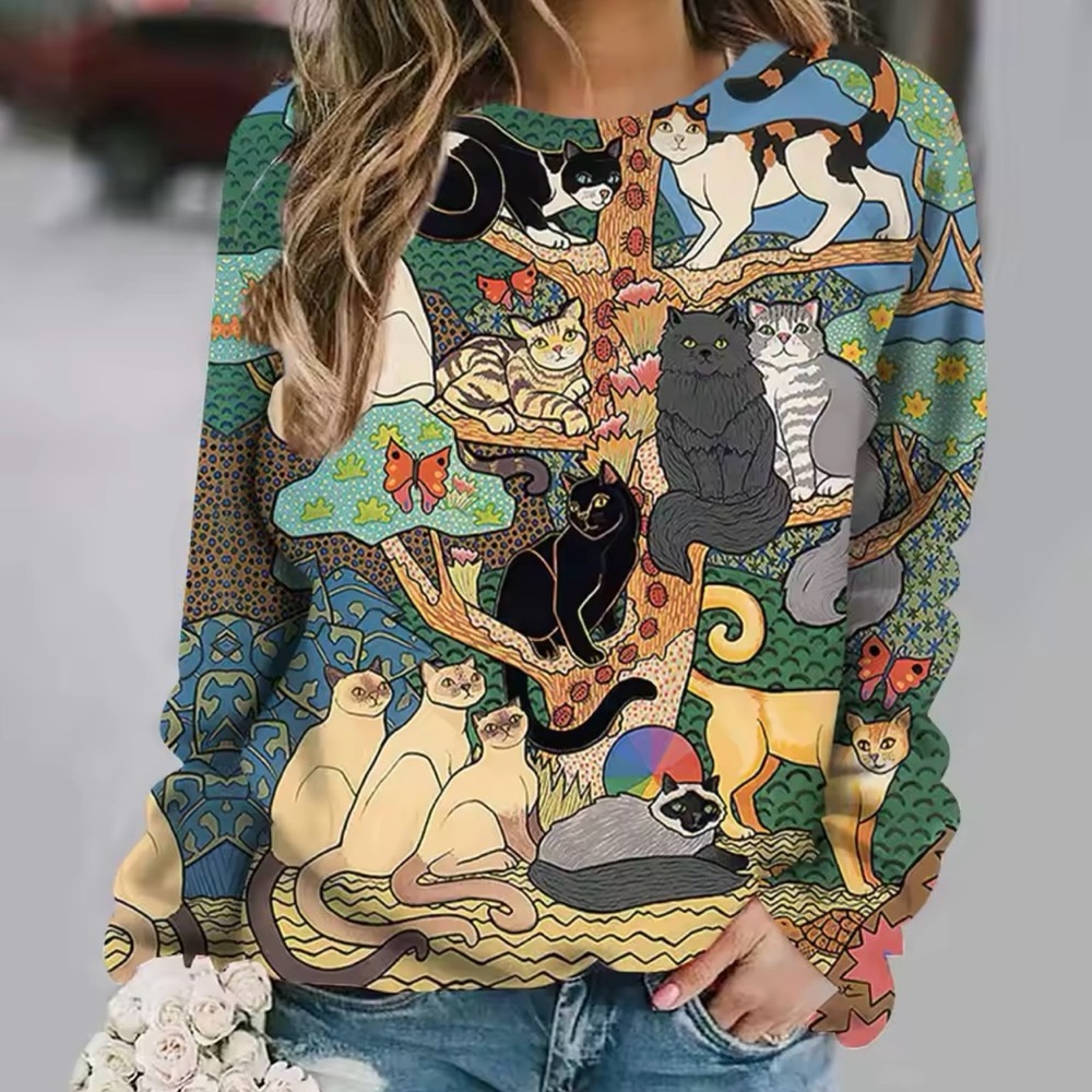 CATS IN TREE LONG SLEEVE SHIRT